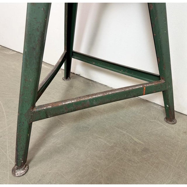 Industrial Green Workshop Stool, 1960s For Sale - Image 11 of 17