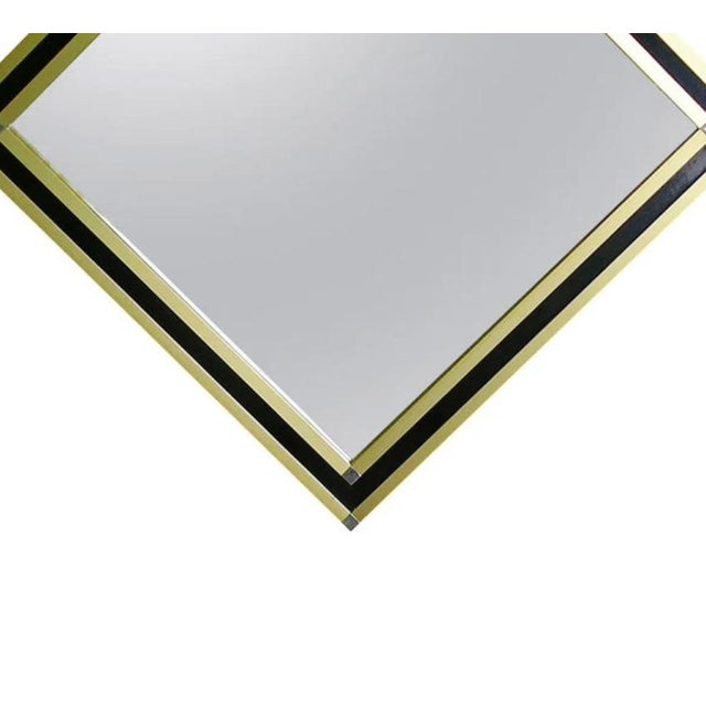 Gold Mario Sabot Mid-Century Modern Italian Art Deco Style Brass Framed Wall Mirror For Sale - Image 8 of 12