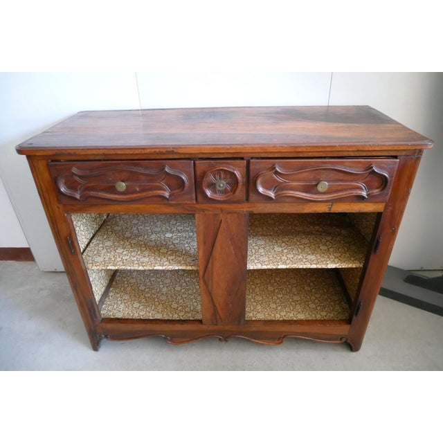 Antique Walnut Buffet from Piedmont, 1800s For Sale - Image 5 of 17