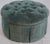 2010s Jonas Ny Upholstery Tufted Ottoman With Pleated Skirt For Sale - Image 5 of 11