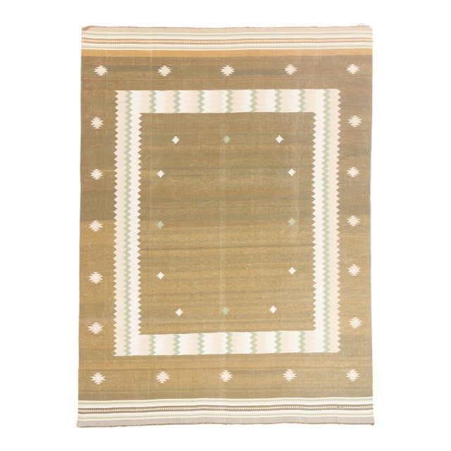 Vintage Indian Dhurrie Rug, 07'04 X 09'11 For Sale