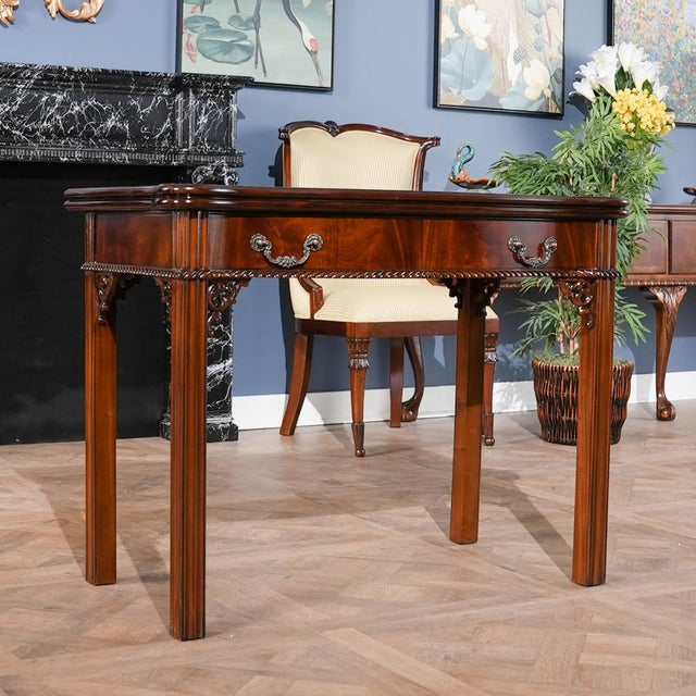 Niagara Furniture Chippendale Mahogany Game Table For Sale - Image 6 of 10
