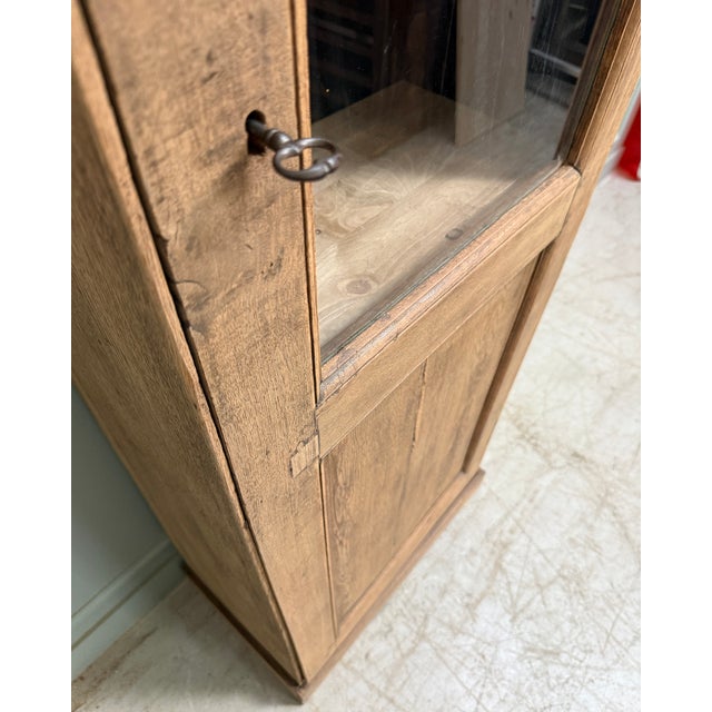 Tall Glass-Fronted Cupboard in Oak, 1890s For Sale - Image 11 of 13