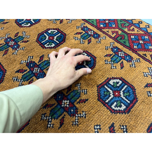 Terracotta Brown Turkmen Tribal Wool Runner Rug, 2'10" X 16' For Sale - Image 12 of 13