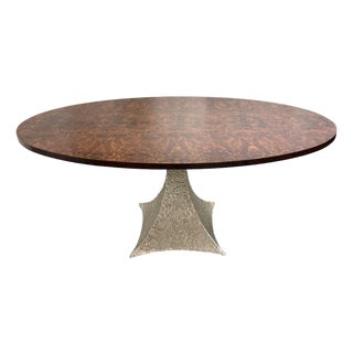 Made Goods Noor Oval Burl Wood Dining Table For Sale