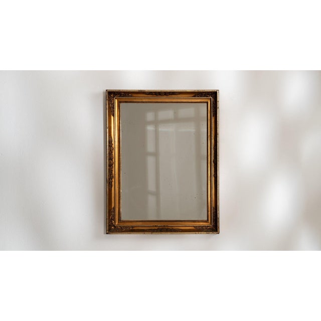 19th Century 19th Century France Antique Gold Carved Giltwood Mirror For Sale - Image 5 of 9