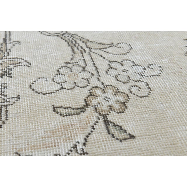 1970s Vintage Persian Handmade Wool Cotton Brown Beige Area Rug For Sale - Image 9 of 11