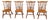 Set of 4 Vintage Windsor Style Spindle Back Dining Chairs For Sale