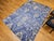 Vintage Moroccan Rug, Hand-Knotted Wool, All-Over Geometric Pattern, Blue & Ivory, 6’ X 9’ For Sale - Image 10 of 12