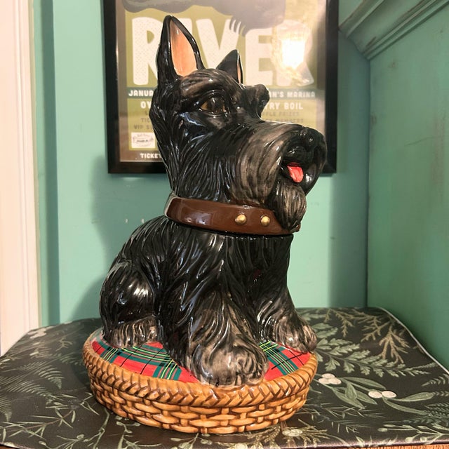 Jeffrey Banks Home David’s Cookies Scottish Terrier Scottie Cookie Jar For Sale - Image 4 of 12