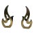 Flame Brass Andirons - A Pair For Sale