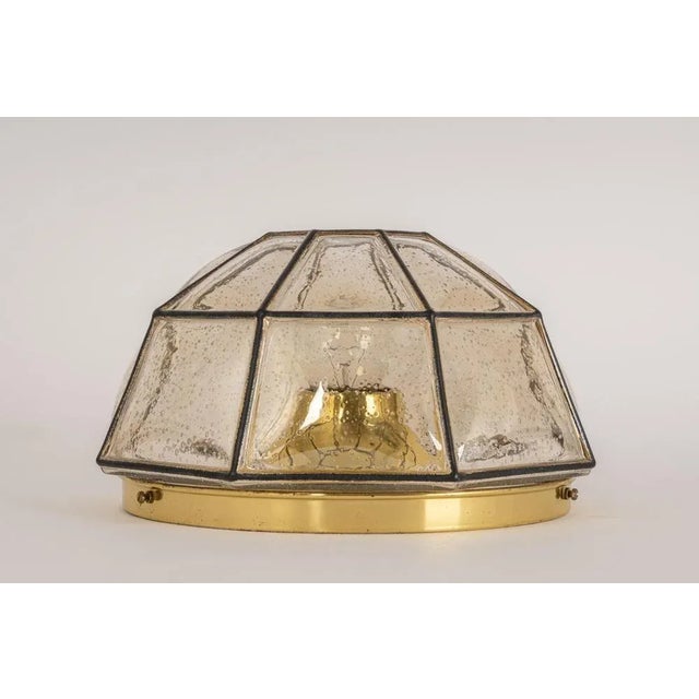 1960s Iron and Clear Glass Flush Mount by Limburg, Germany, 1960s For Sale - Image 5 of 13