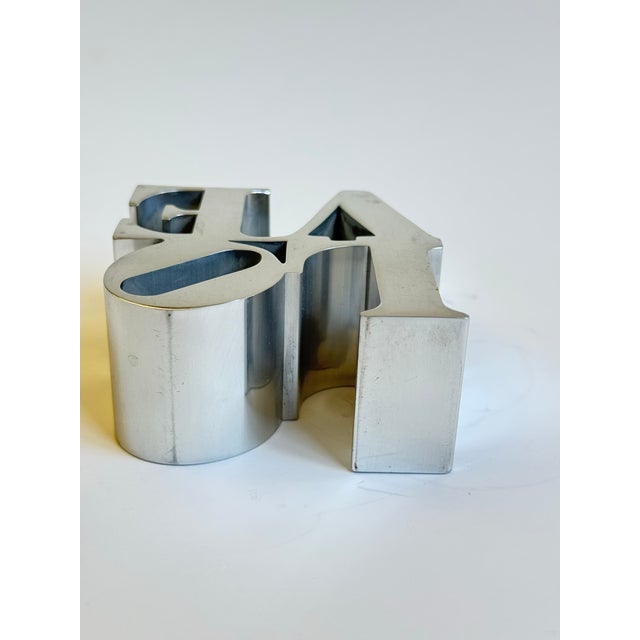 1970s Pop Art Robert Indiana Love Sculpture Paperweight For Sale - Image 9 of 9