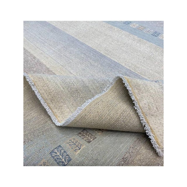 Modern Handwoven Transitional Gabbeh Area Rug 8x10 For Sale - Image 3 of 9