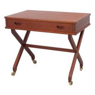 Danish Teak Side Table with Drawer, 1960s. For Sale