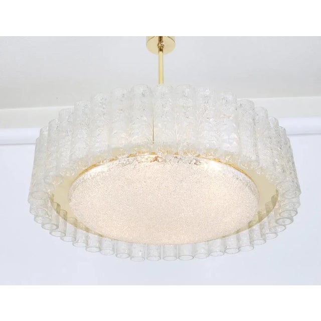 Murano Glass Tubes Flush Mount from Doria, Germany, 1960s For Sale - Image 4 of 10