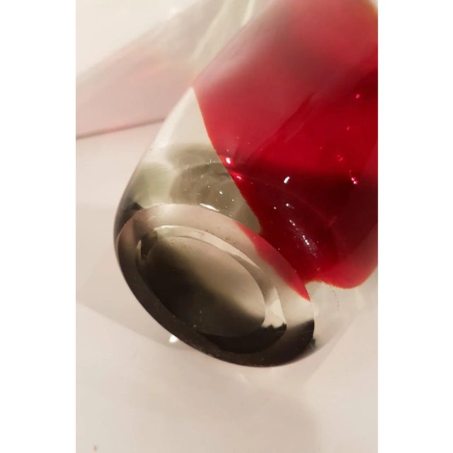 Vintage Multi-Layered Murano Glass Vase by Alfredo Barbini For Sale - Image 10 of 12