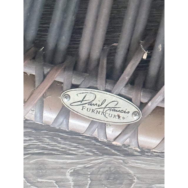 Boho Chic Pair of David Francis Rattan Lounge Chairs 1990s For Sale - Image 3 of 5