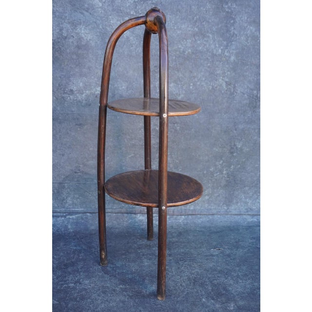 Thonet 1900s Thonet-Style Bentwood Two-Tiered Serving Stand For Sale - Image 4 of 7