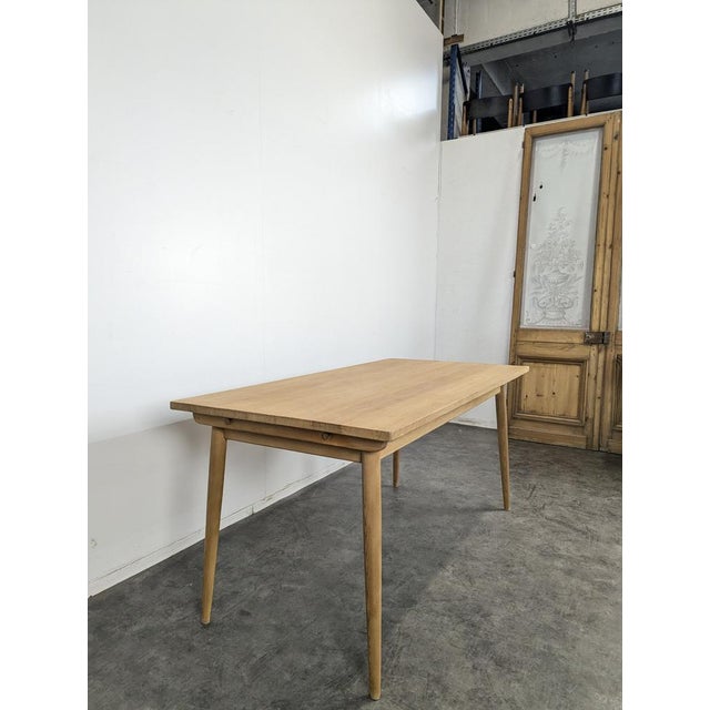 Vintage Scandinavian Style Beechwood Table For Sale - Image 3 of 7