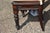 Vintage Pair Gothic Revival Carved Cathedral Arches Dark Wood Hall / Side Chairs W/ Cushions For Sale - Image 17 of 18