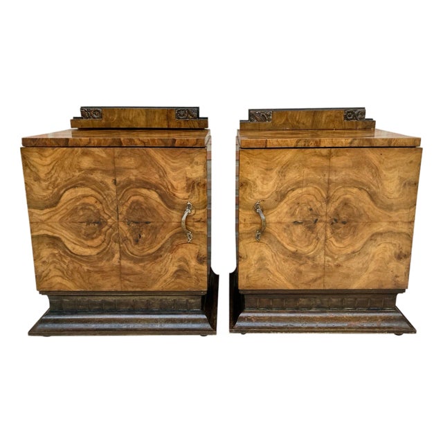 Art Deco Nightstands, 1930, Set of 2 For Sale