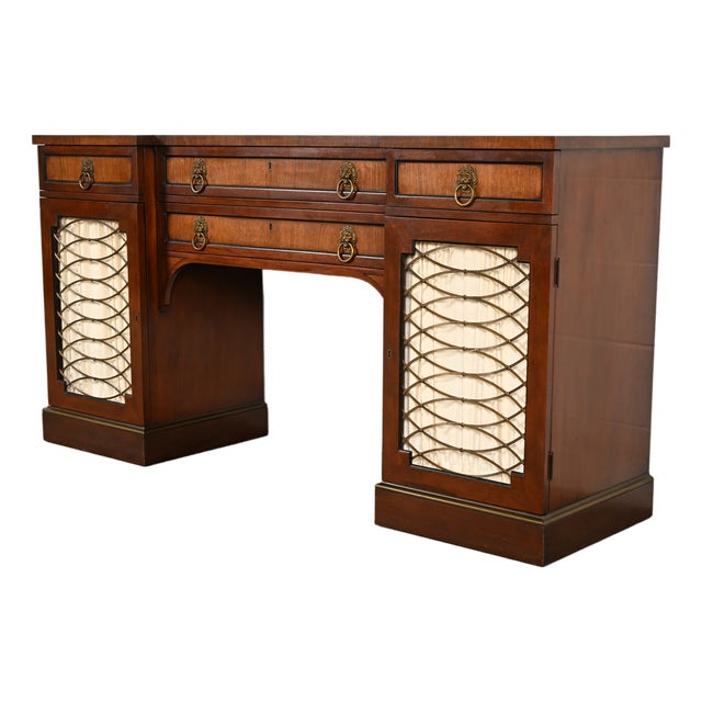 Kittinger English Regency Carved Mahogany Sideboard Buffet, Circa 1960s For Sale