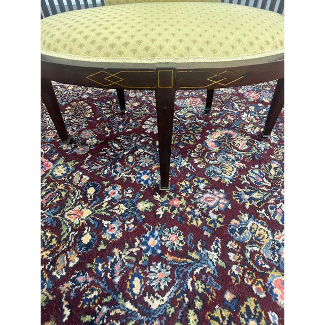 1920s Victorian Style Petite Oval Settee For Sale In New York - Image 6 of 9