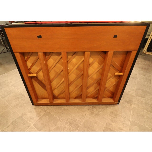 1980s Kawai Us-55 Professional Japanese Upright Grand Piano — Polished Ebony For Sale - Image 13 of 17