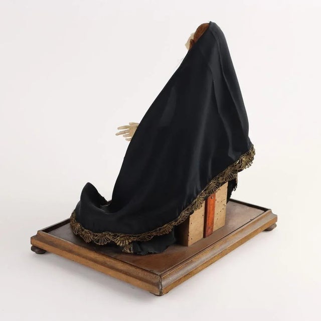 Our Lady of Sorrows Figurine in Wax and Fabric, Italy, 1800s For Sale - Image 9 of 10