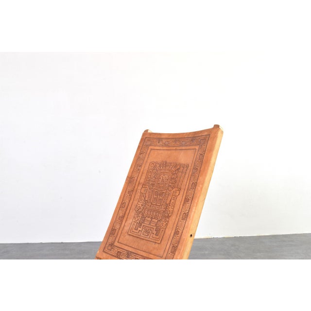 Animal Skin Folding Chair by Ángel Pazmiño for Muebles de Estilo, 1960s For Sale - Image 7 of 11