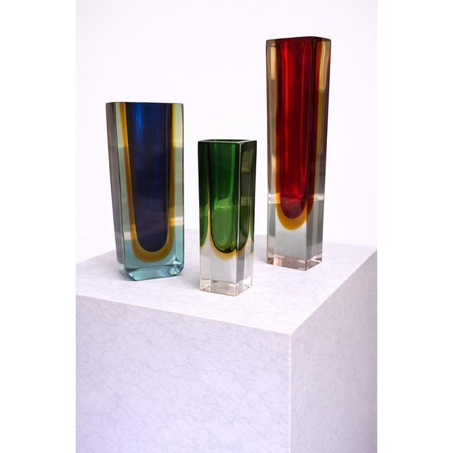 1950s Sommerso Murano Glass Vases by Flavio Poli for Seguso, Italy, 1950s, Set of 3 For Sale - Image 5 of 9
