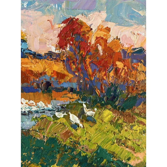 Oil Painting Evening at the Church Pond Oksana Ivanyuk For Sale - Image 10 of 11