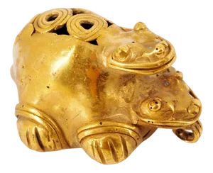 Colombian Taïrona Tumbago Statuette of Janus Tortoise