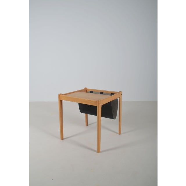 1960s Danish Side Table with Magazine Holder by S.P. Jensen for BRDR Furbo, 1960s For Sale - Image 5 of 9