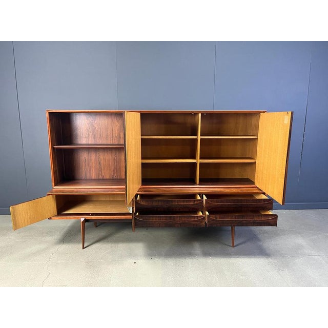 Paola Highboard in Rosewood by Oswald Vermaercke for V-Form, Belgium, 1959 For Sale - Image 10 of 15