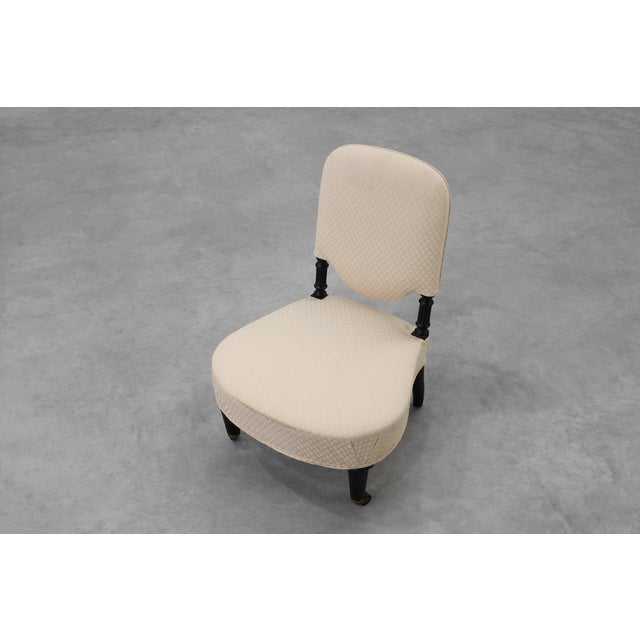 Wood Low Napoleon III Chair, France, 19th Century For Sale - Image 7 of 11