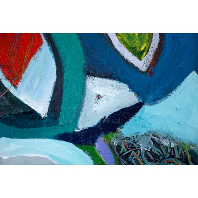 Multicolor Abstract Expressionist With Red, Blue, & Green by Catherine Freethy For Sale - Image 9 of 11