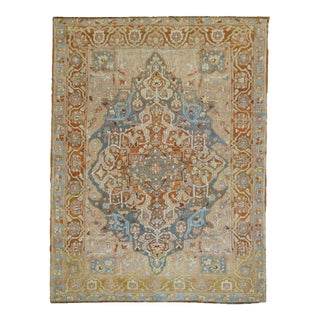 Antique Persian Bakhtiari Square Rug - 4'10" x 6'5" For Sale
