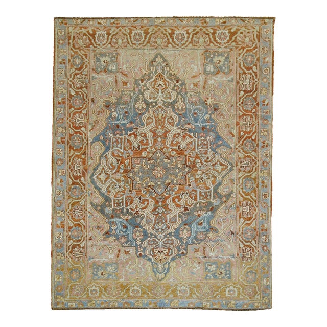Antique Persian Bakhtiari Square Rug - 4'10" x 6'5" For Sale