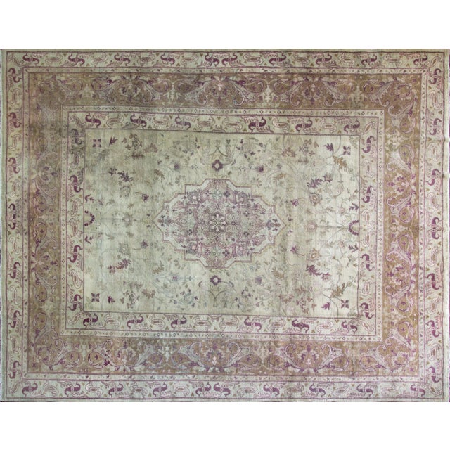 An antique Amritsar carpet that was woven in India around the turn of the 20th century. Characterized by beautifully...