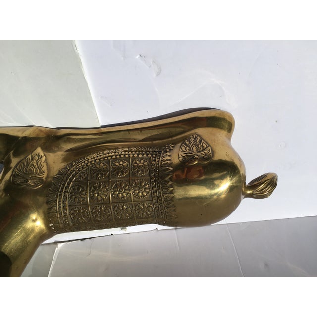 Brass 1970s Recumbent Brass Deer For Sale - Image 8 of 10