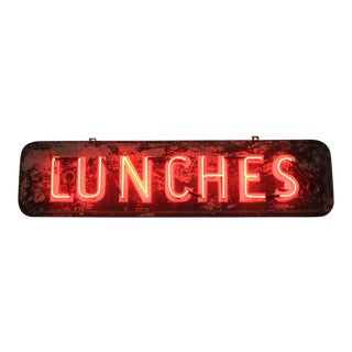 1930's Neon Sign Lunches For Sale