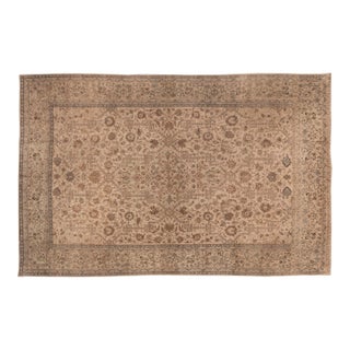 Antique Persian Kashan Botanic Rug For Sale