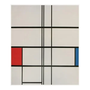 1994 After Piet Mondrian "Composition With Red and Blue", First German Edition Poster