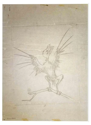 Leo Guida, The Bird, Pencil Drawing, 1970s