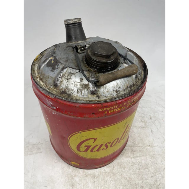 Vintage American Gasoline Petrol Can in Metal, 1940s For Sale - Image 11 of 13