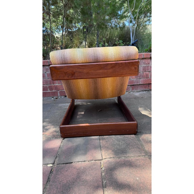 1970s 1970s Lou Hodges Walnut Lounge Chair For Sale - Image 5 of 9