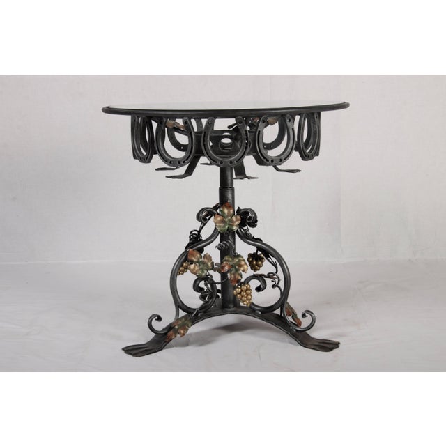 Wine Table in Wrought Iron, 1980 For Sale - Image 10 of 17