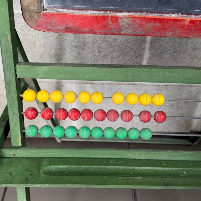Black Wooden School Blackboard, 1950s For Sale - Image 8 of 11